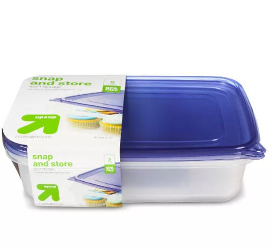 Snap and Store Large Rectangle Food Storage Container - 2ct/128oz - up & up™