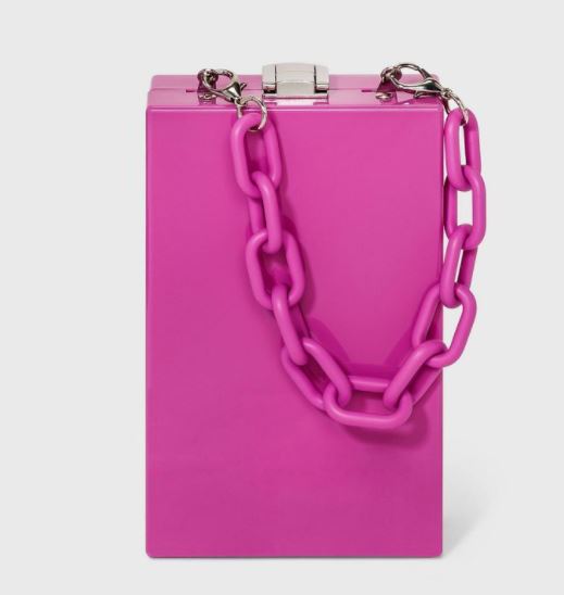 Vertical Minaudiere Clutch - A New Day Pink
