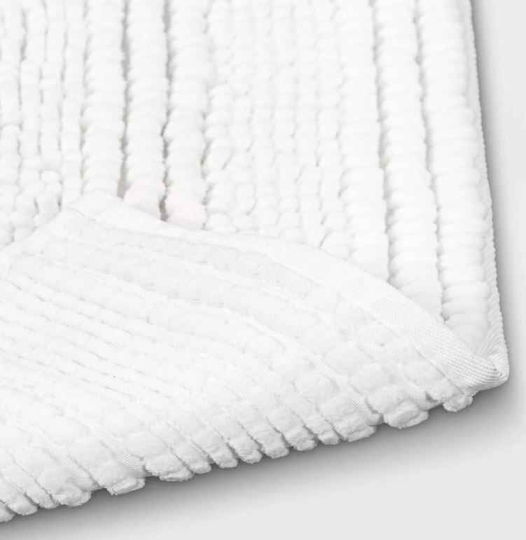 2pk Chenille Bath Rug Set White - Room Essentials