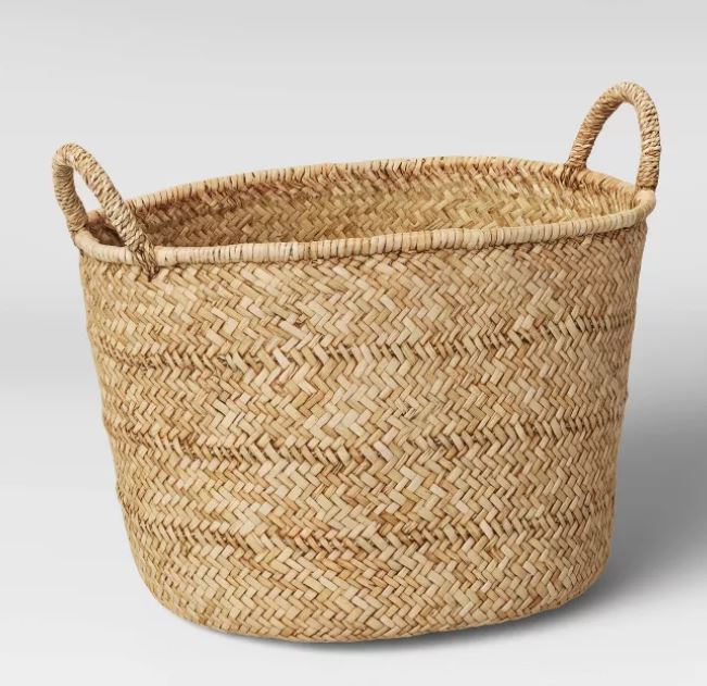 11" x 17" Braided Straw Basket Natural - Threshold