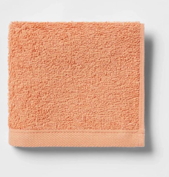 8pk Washcloth Set Orange - Room Essentials