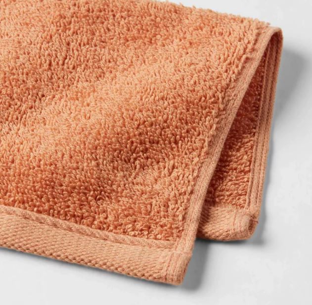 8pk Washcloth Set Orange - Room Essentials