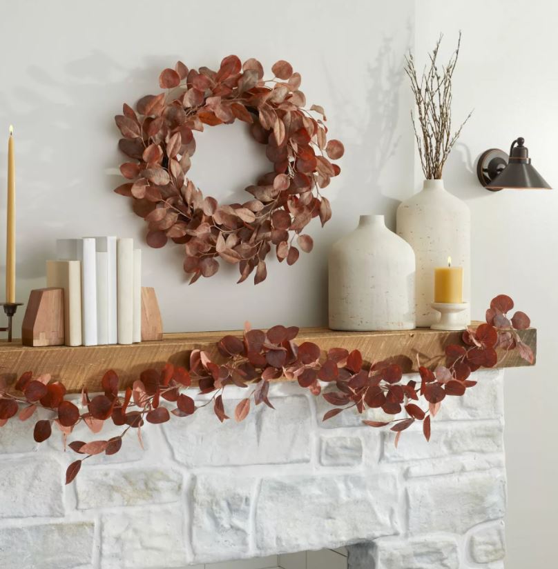 6' Faux Rusted Eucalyptus Plant Garland - Hearth & Hand with Magnolia