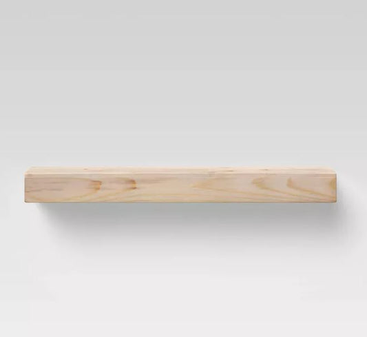 24" x 6" Floating Wood Wall Shelf White - Threshold