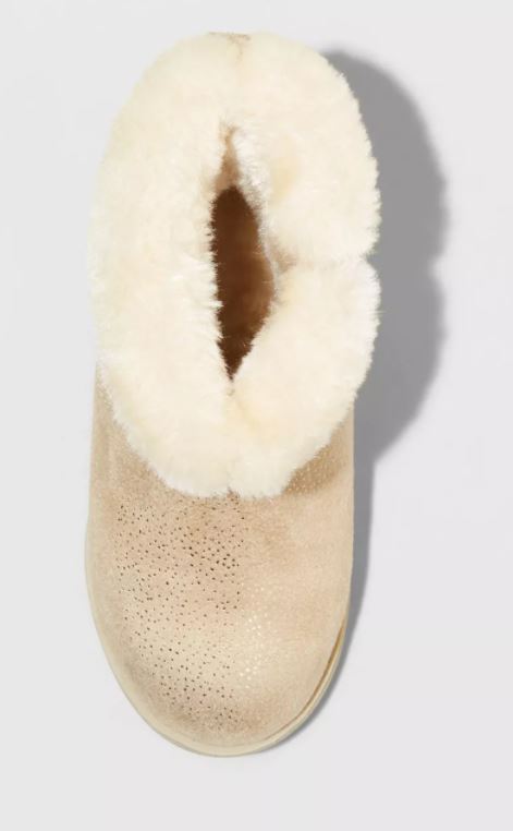 Toddler Girls' Emani Zipper Slip-On Shearling Style Winter Boots - Cat & Jack™