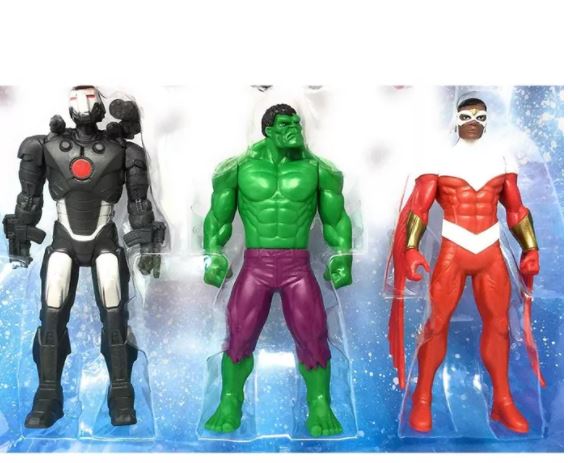 Marvel Avengers 6" Action Figures - Iron Man, Hulk, Black Panther, Captain America, Spider Man, Ant Man, War Machine & Falcon, 8 Figure Set