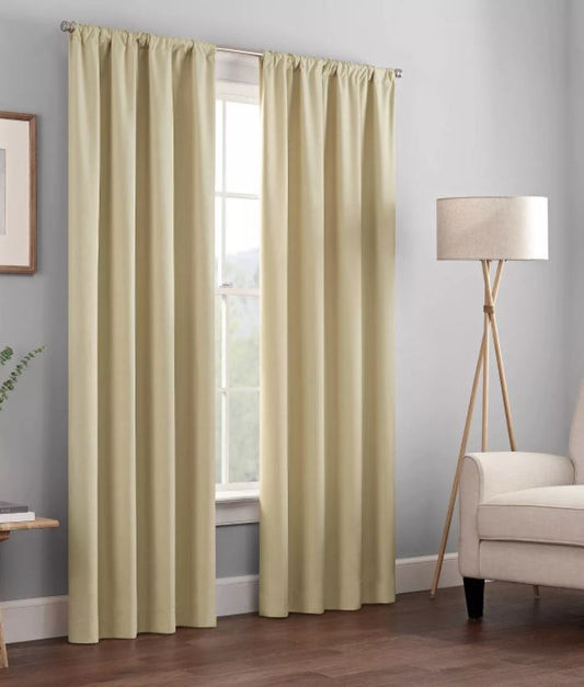 84"x42" Kendall Thermaback Blackout Curtain Panel Tan - Eclipse