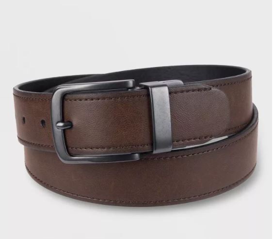 DENIZEN® from Levi's® Men's Reverse Edge With Stitch Belt - Brown Size L
